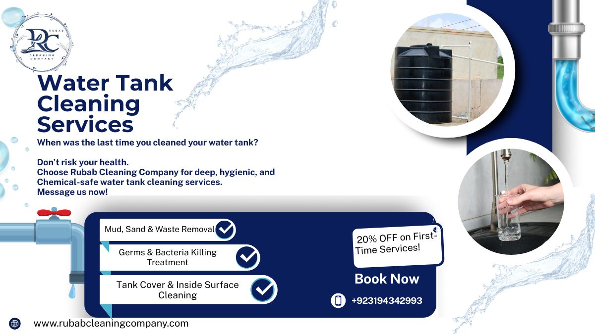 professional water tank cleaning service by Rubab Cleaning Company